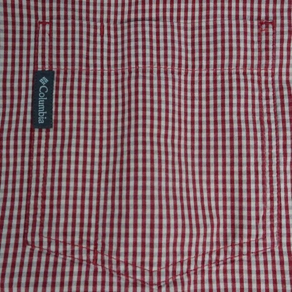Columbia Button Up L/S Red Shirt Size Large - Picture 4 of 6